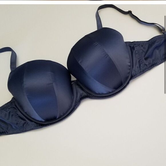 Victoria’s Secret Satin Dream Angels Lined Demi Slate Blue 34DD Beautiful! - Picture 9 of 9